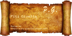 Piti Gizella névjegykártya